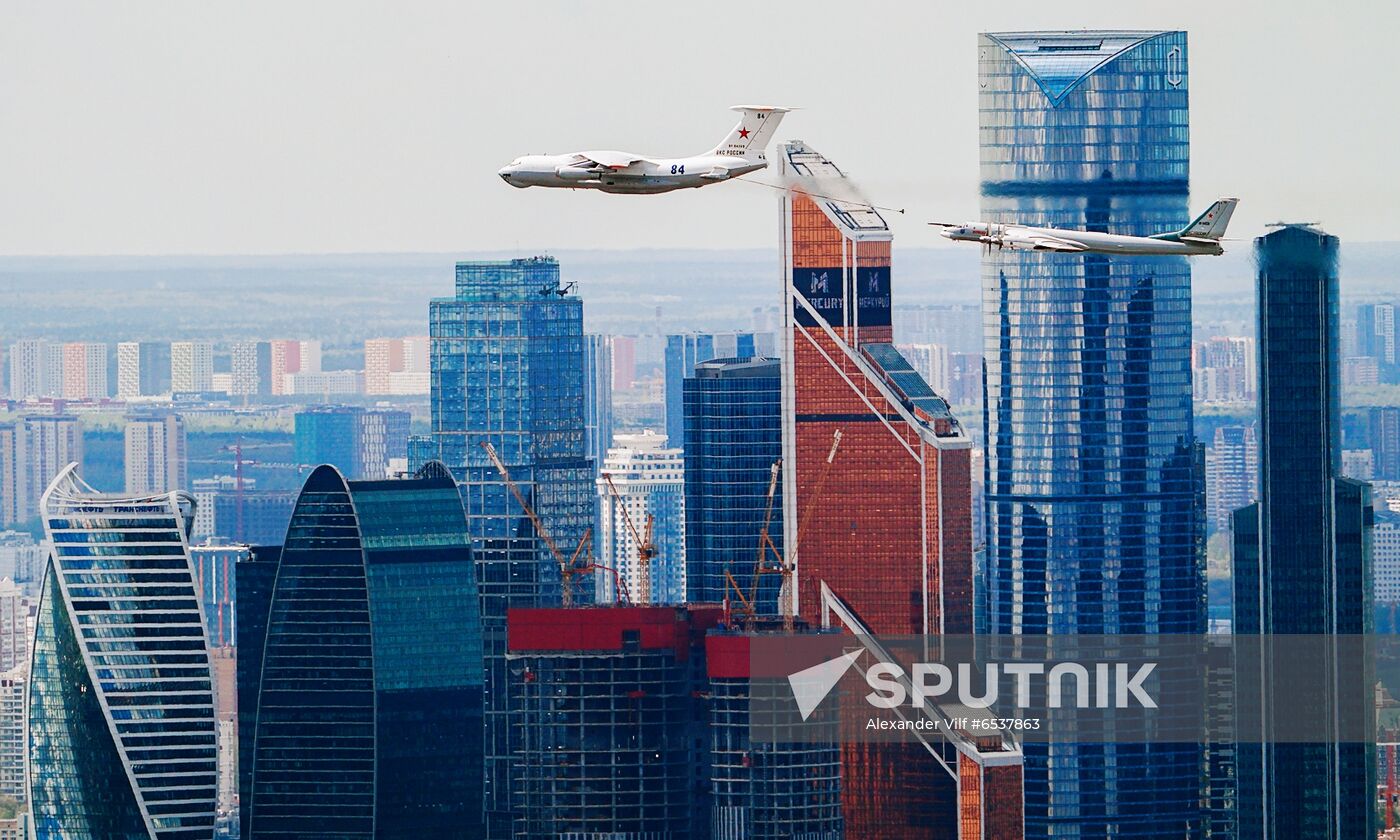 Russia Victory Day Parade Aerial Rehearsal