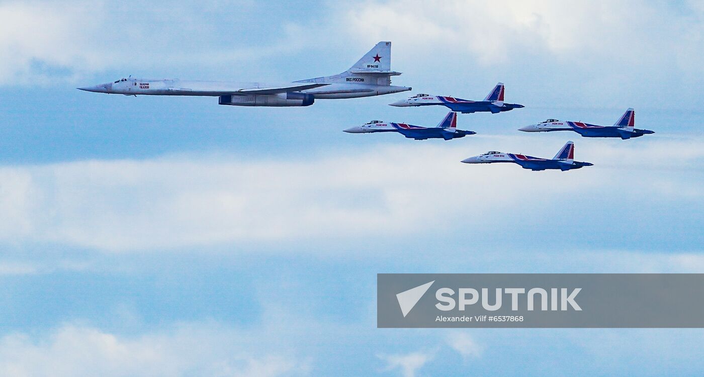 Russia Victory Day Parade Aerial Rehearsal