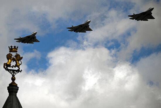 Russia Victory Day Parade Aerial Rehearsal