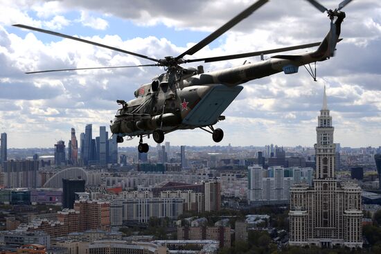 Russia Victory Day Parade Aerial Rehearsal