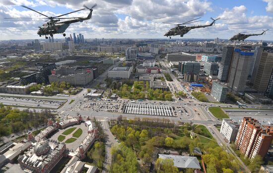 Russia Victory Day Parade Aerial Rehearsal