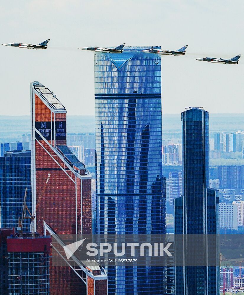 Russia Victory Day Parade Aerial Rehearsal