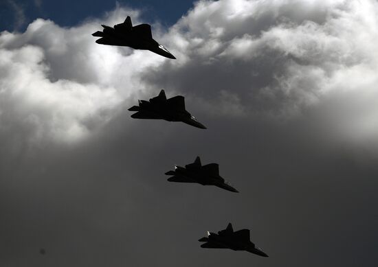 Russia Victory Day Parade Aerial Rehearsal