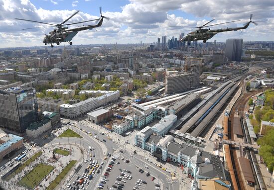 Russia Victory Day Parade Aerial Rehearsal