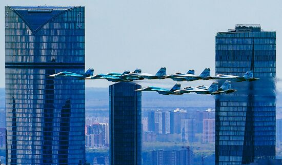 Russia Victory Day Parade Aerial Rehearsal