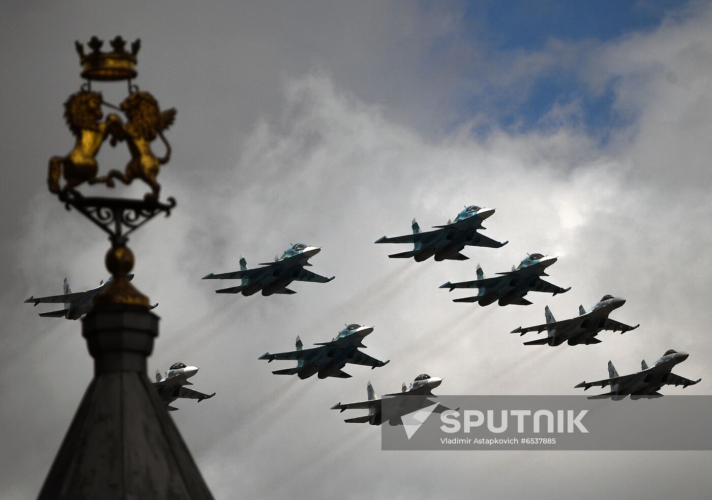 Russia Victory Day Parade Aerial Rehearsal