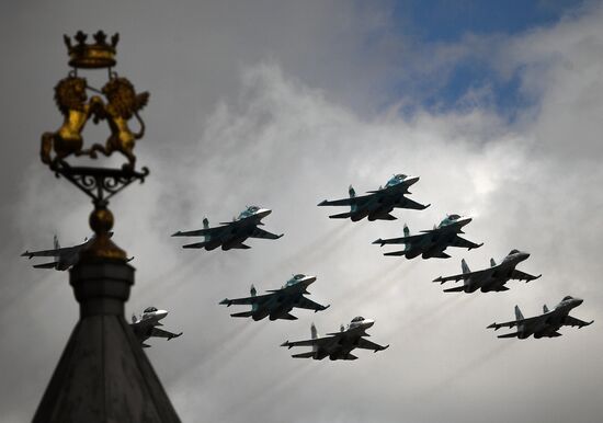Russia Victory Day Parade Aerial Rehearsal