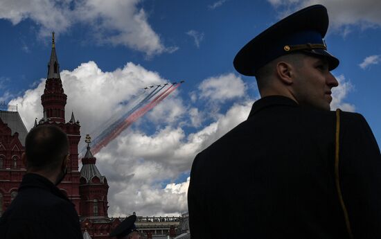 Russia Victory Day Parade Aerial Rehearsal