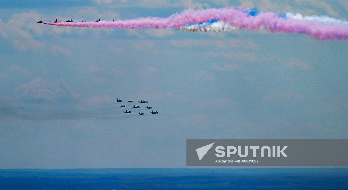 Russia Victory Day Parade Aerial Rehearsal