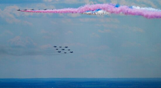 Russia Victory Day Parade Aerial Rehearsal