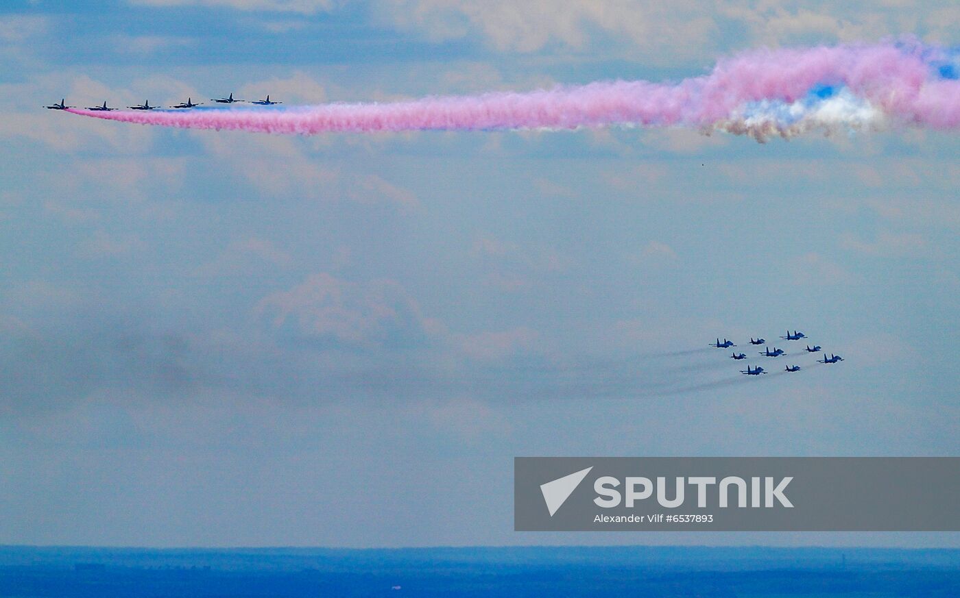Russia Victory Day Parade Aerial Rehearsal