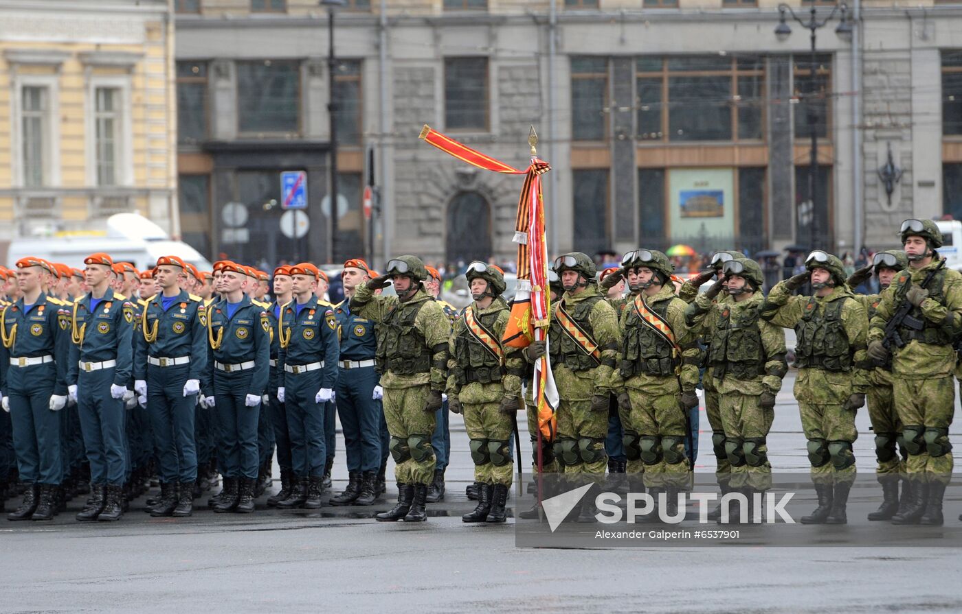 Russia St Petersburg Victory Day Parade Rehearsal