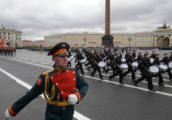 Russia St Petersburg Victory Day Parade Rehearsal