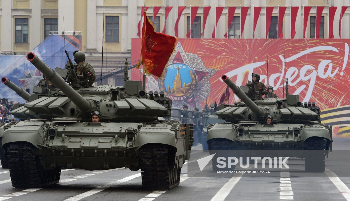 Russia St Petersburg Victory Day Parade Rehearsal