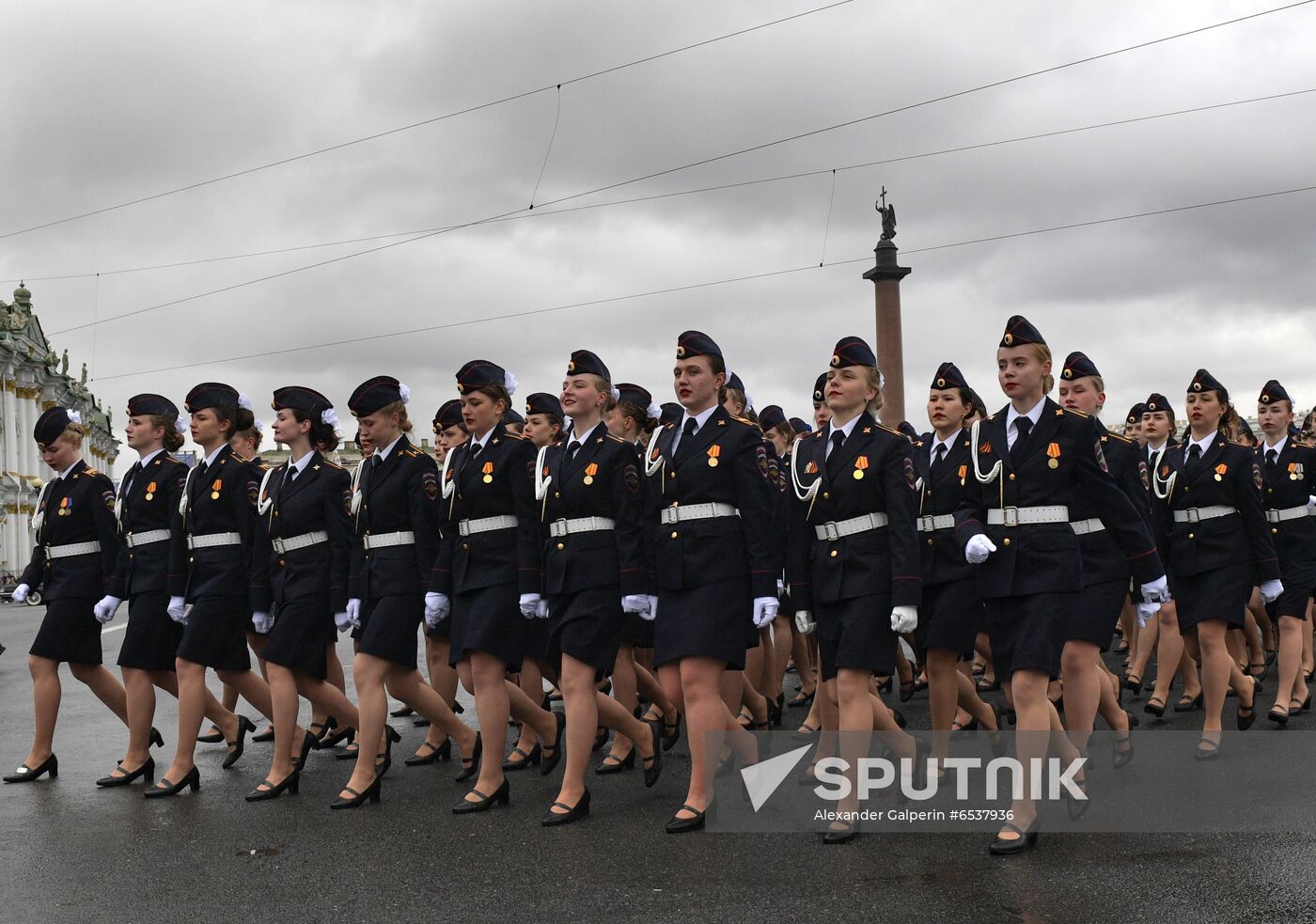 Russia St Petersburg Victory Day Parade Rehearsal