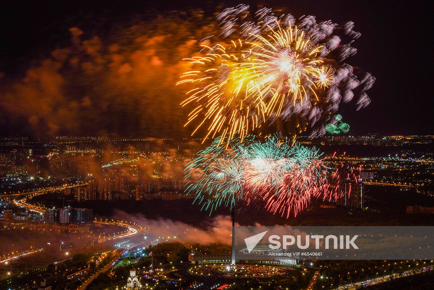 Russia Victory Day Fireworks