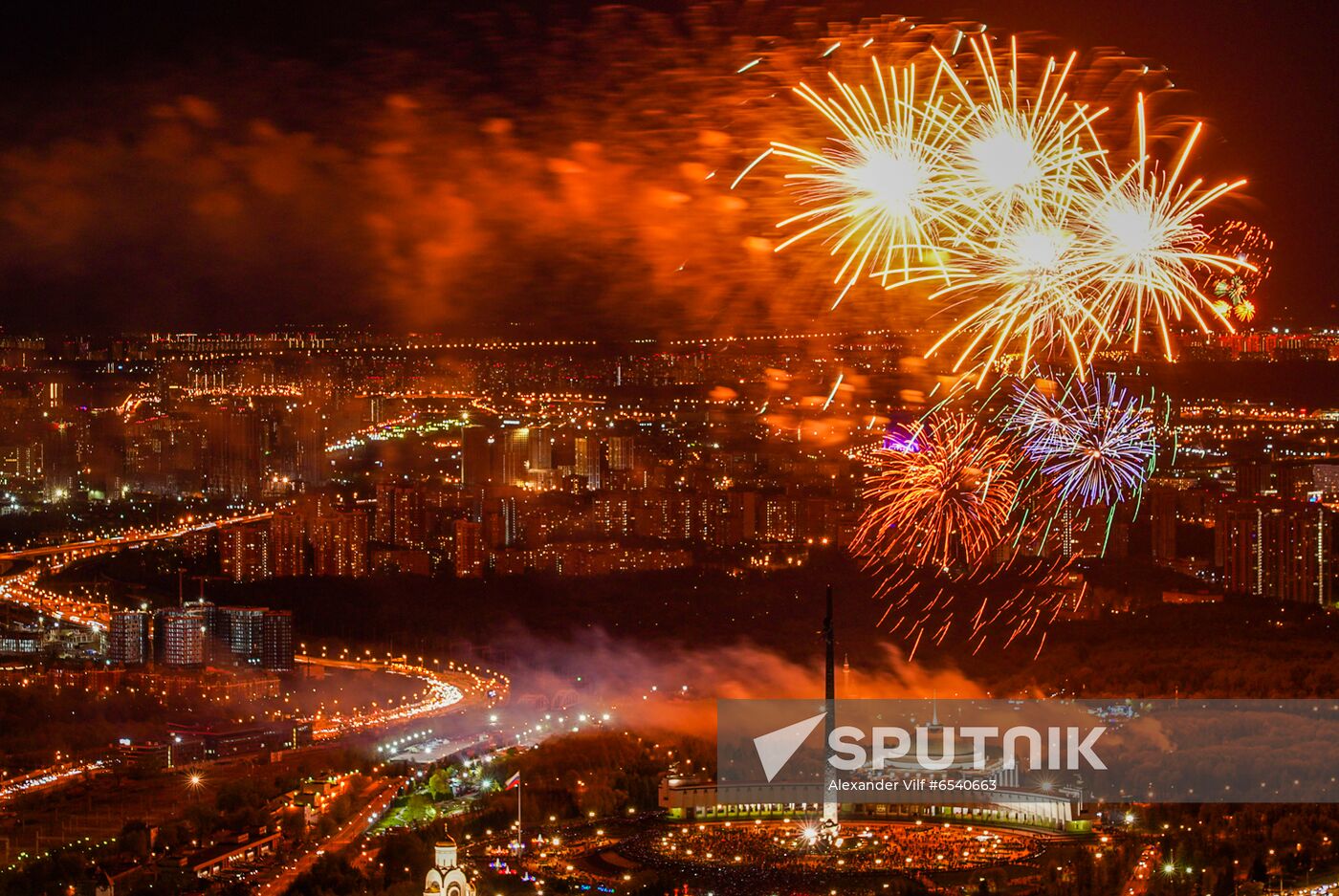 Russia Victory Day Fireworks