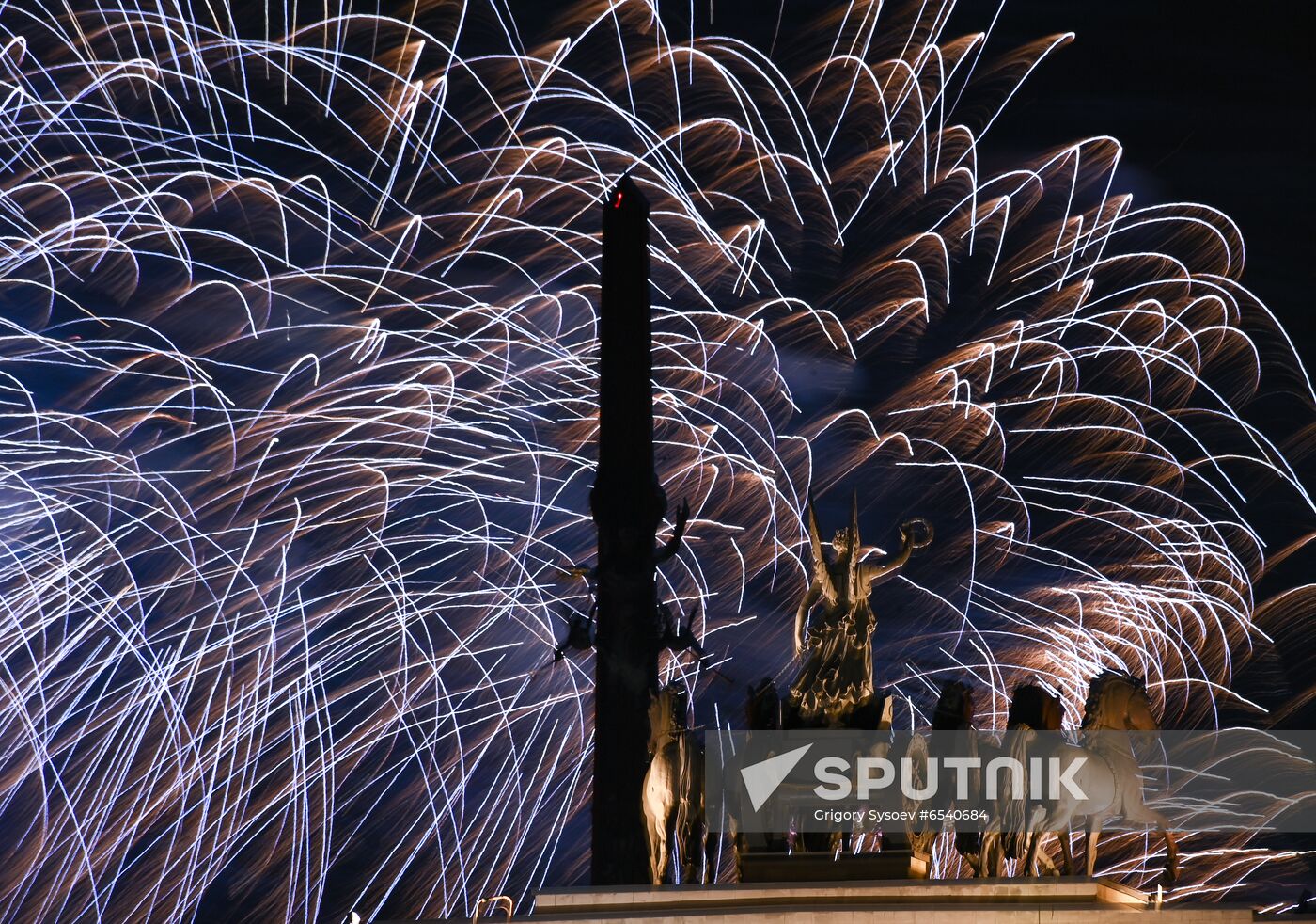 Russia Victory Day Fireworks