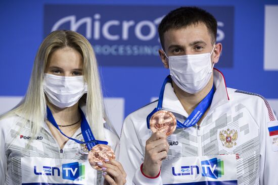 Hungary European Aquatics Championship Diving Mixed Duets 10m Synchro