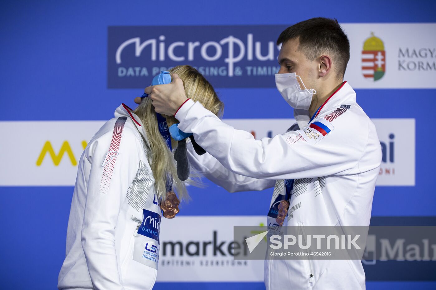 Hungary European Aquatics Championship Diving Mixed Duets 10m Synchro