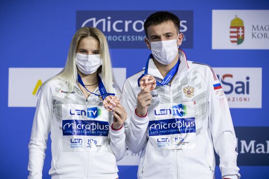 Hungary European Aquatics Championship Diving Mixed Duets 10m Synchro