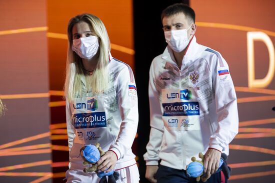Hungary European Aquatics Championship Diving Mixed Duets 10m Synchro