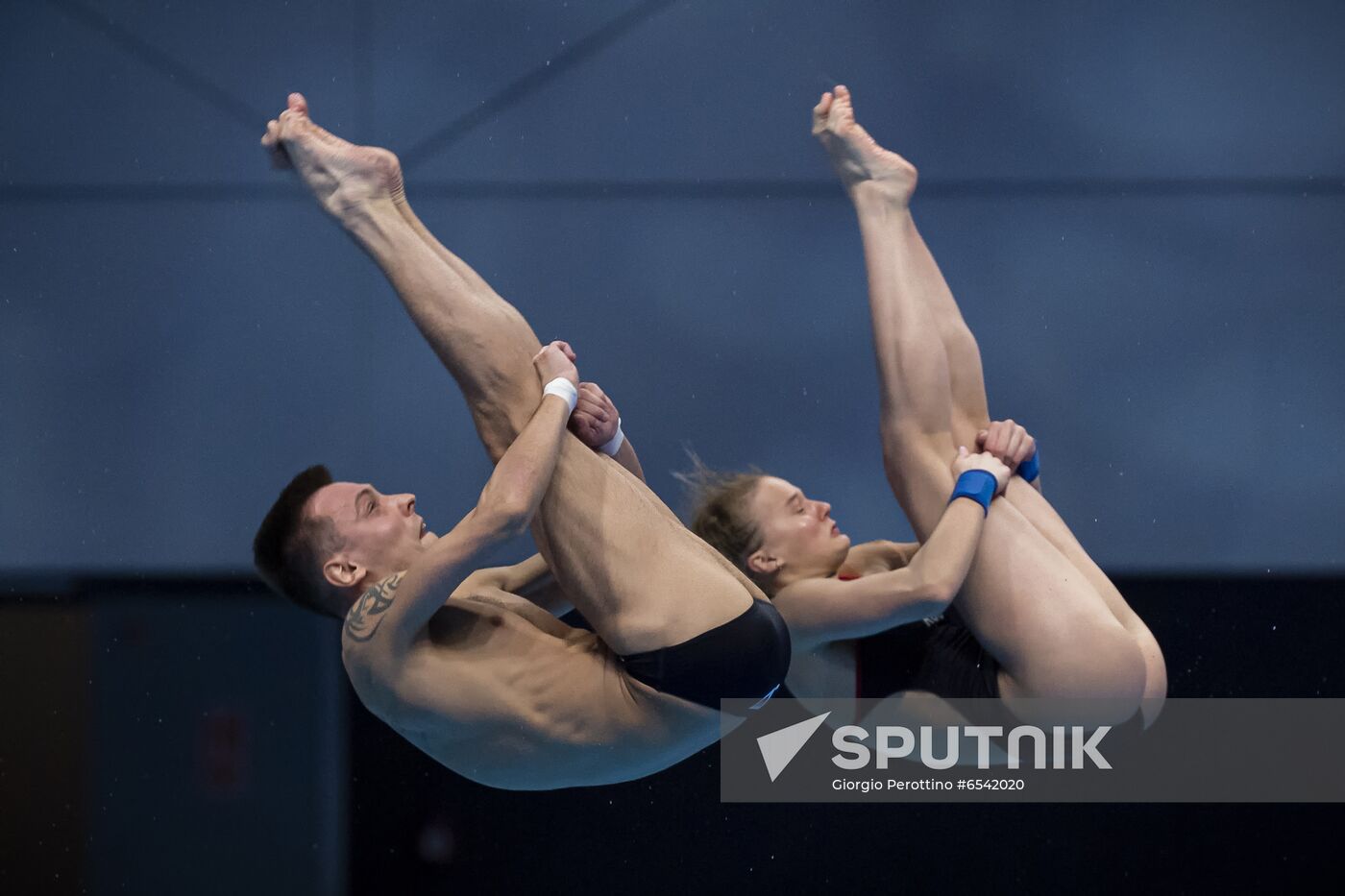 Hungary European Aquatics Championship Diving Mixed Duets 10m Synchro