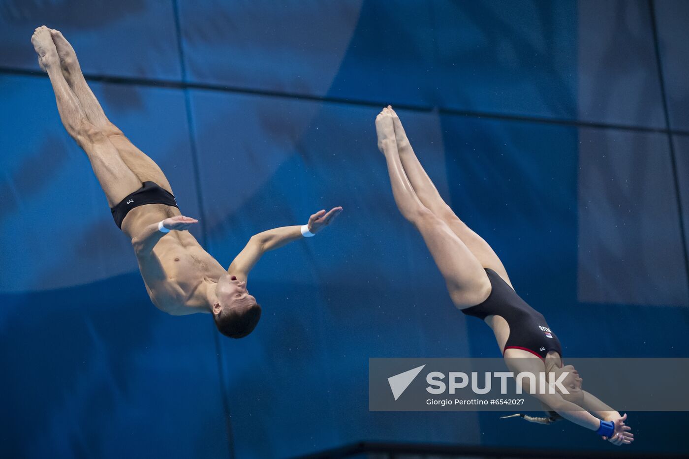 Hungary European Aquatics Championship Diving Mixed Duets 10m Synchro