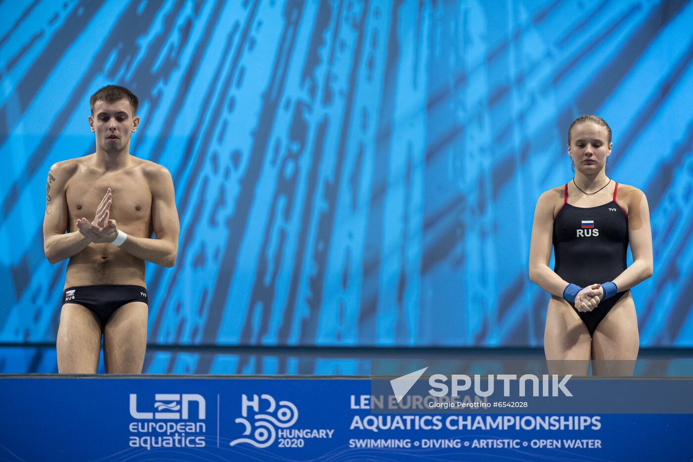 Hungary European Aquatics Championship Diving Mixed Duets 10m Synchro