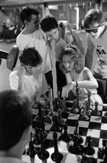 British schoolchildren Jacqueline Smith and Stephen King visit USSR