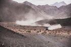 In this handout photo released by kamazmaster.ru, KAMAZ-Master's driver Eduard Nikolaev, mechaniс Vladimir Rybakov and co-driver Evgenii Iakovlev steer their truck during the fourth stage of the Dakar rally from Neom to Al Ula, in Saudi Arabia. Editorial use only, no archive, no commercial use. Location: Saudi Arabia. Saudi Arabia Dakar Kamaz