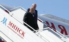 Russian Prime Minister Mikhail Mishustin and Russia's Ambassador to Belarus Dmitry Mezentsev disembark from a plane during a welcome ceremony at the Minsk National Airport, Belarus. Mishustin pays a visit to the Belarusian capital on July 17 to take part in a meeting of the Eurasian Intergovernmental Council. Location: Belarus, Minsk. Author: Dmitry Astakhov/Sputnik. Belarus Eurasian Intergovernmental Council