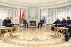 Belarusian President Alexander Lukashenko and Russian Prime Minister Mikhail Mishustin attend a meeting in Minsk, Belarus. Location: Belarus, Minsk. Author: Dmitry Astakhov/Sputnik. Belarus Eurasian Intergovernmental Council