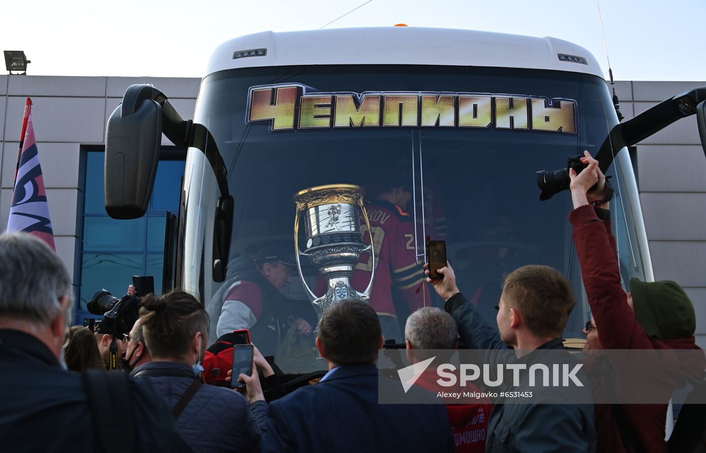 Russia Ice Hockey Gagarin Cup Winner Honoring | Sputnik Mediabank