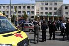 Police and paramedics work at the scene of a shooting at Gymnasium No. 175 in Kazan, Russia's Republic of Tatarstan. According to preliminary data, six schoolchildren and a teacher were killed. The suspected attacker, a 19-year-old male, was detained earlier in the day. Location: Russia, Republic of Tatarstan, Kazan. Author: Maksim Bogodvid. Russia School Shooting