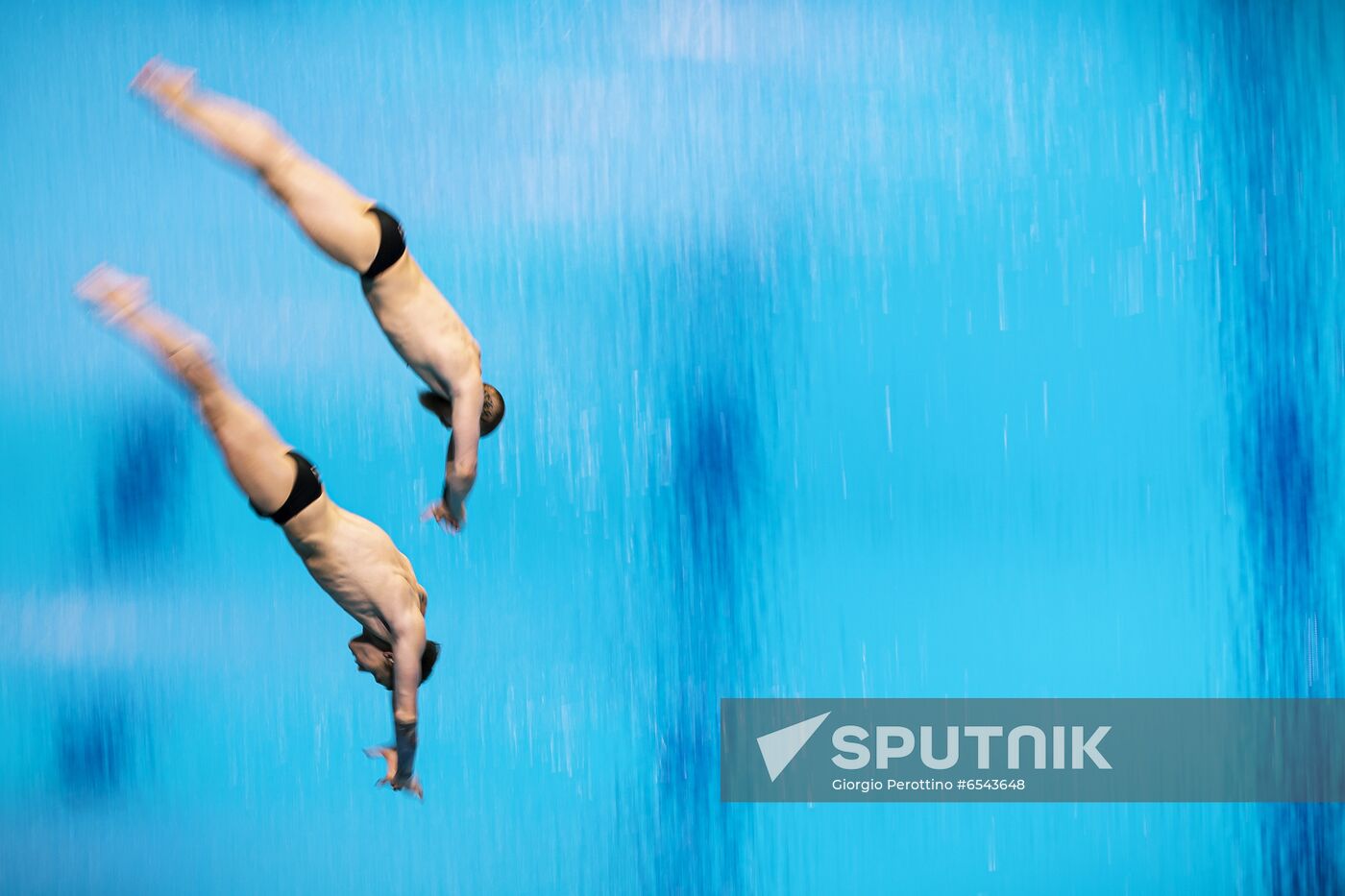 Hungary European Aquatics Championship Diving Duet Men Springboard Synchro