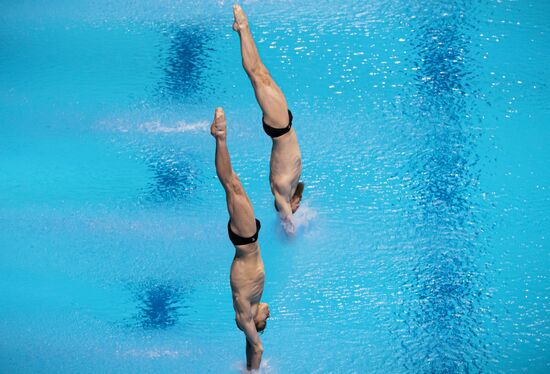 Hungary European Aquatics Championship Diving Duet Men Springboard Synchro