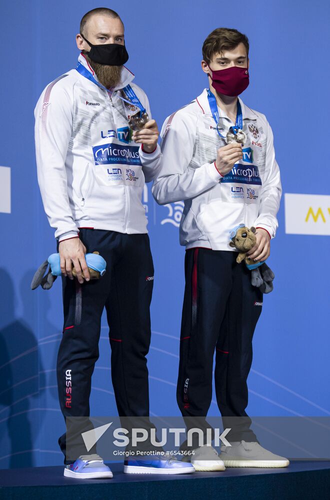 Hungary European Aquatics Championship Diving Duet Men Springboard Synchro