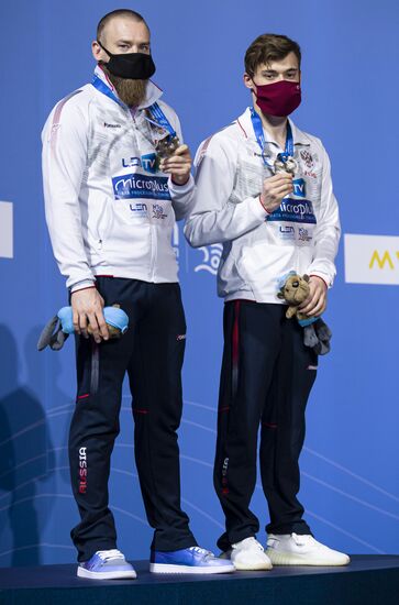 Hungary European Aquatics Championship Diving Duet Men Springboard Synchro