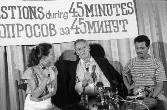 Hungarian film director Istvan Szabo in Moscow