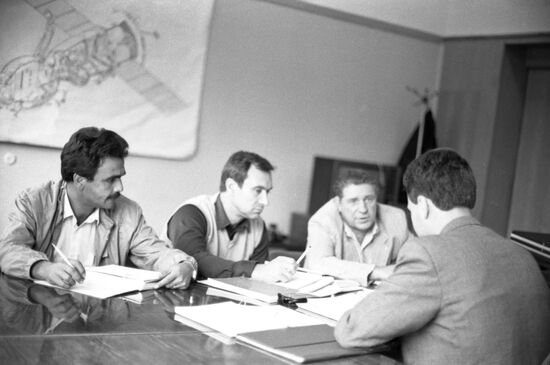 Soviet-Afghan crew prepares for joint space flight
