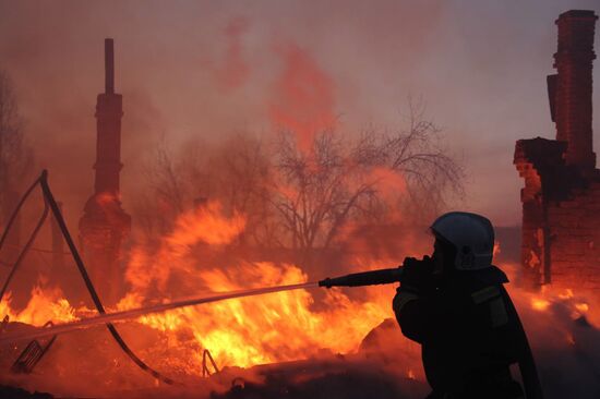 Russia Village Fire