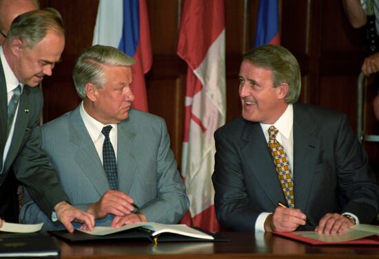 Russian President Boris Yeltsin's official visit to Canada