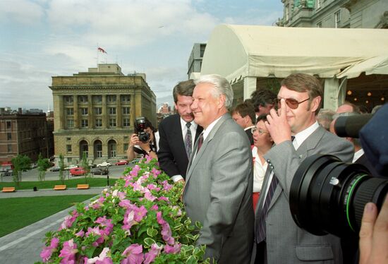 Russian President Boris Yeltsin's official visit to Canada