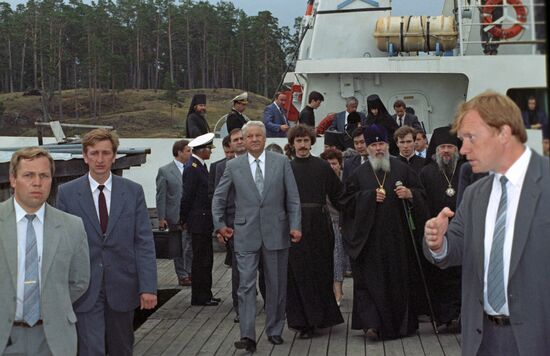 Russian President Boris Yeltsin's working trip to Karelia