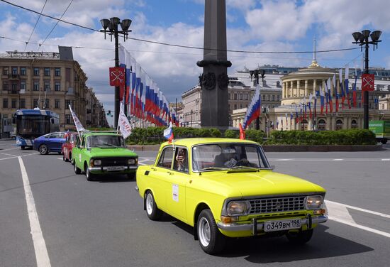 Russia Retro Cars Parade