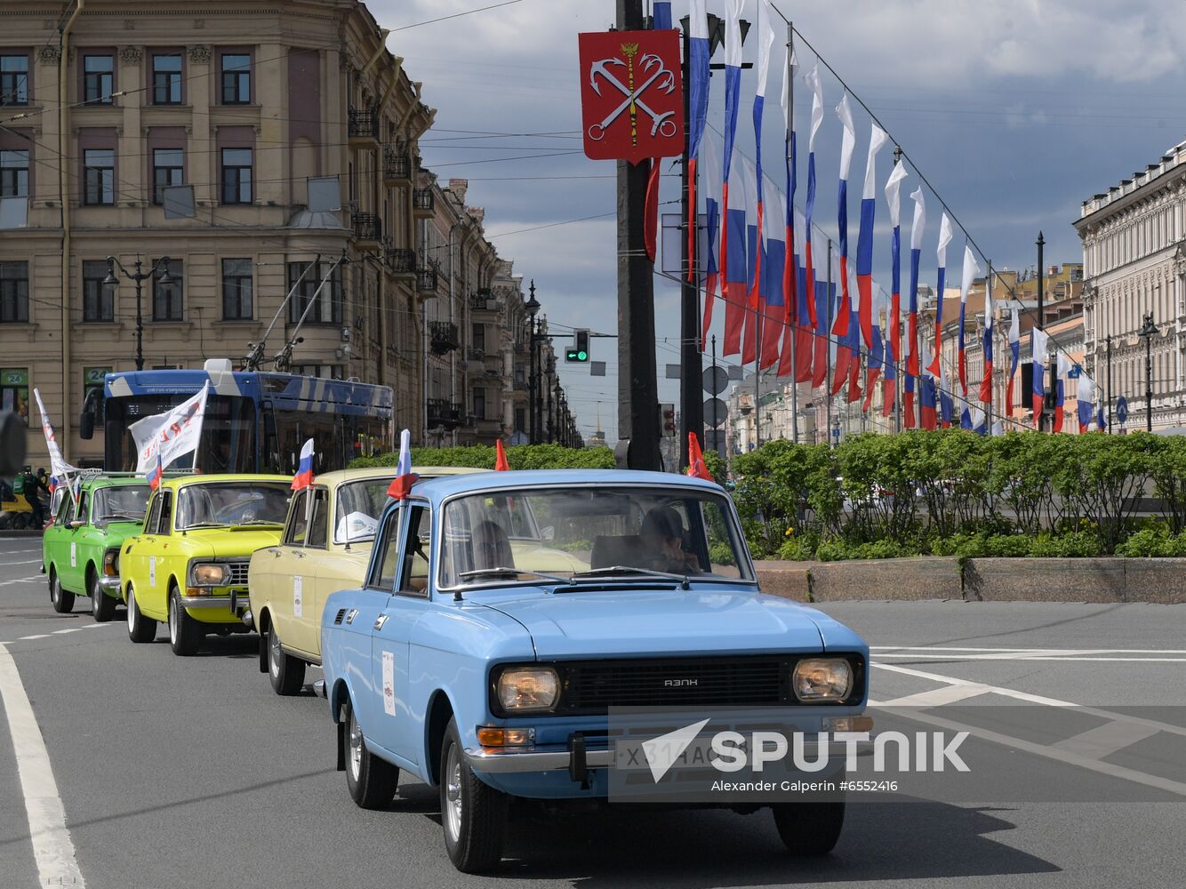Russia Retro Cars Parade