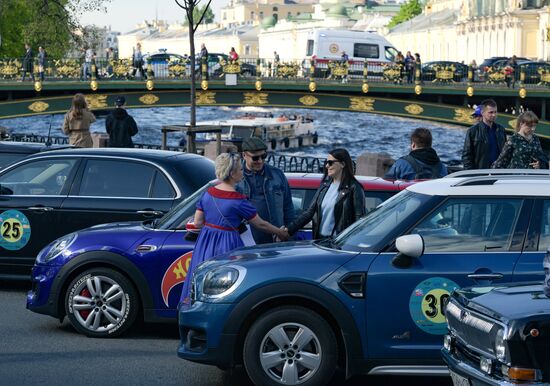 Russia Retro Cars Parade