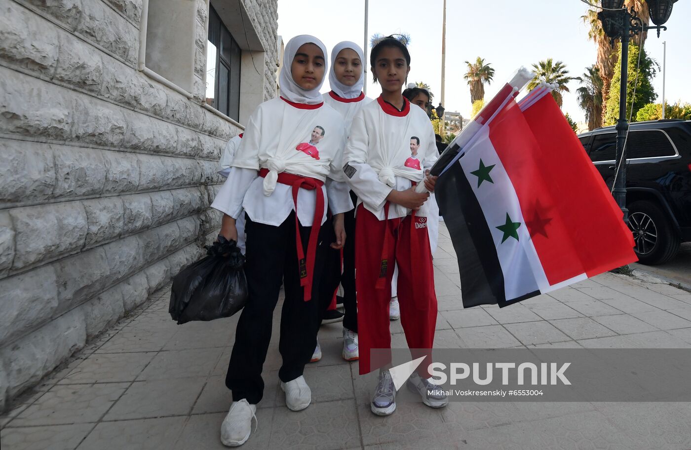 Syria President Supporters Rally