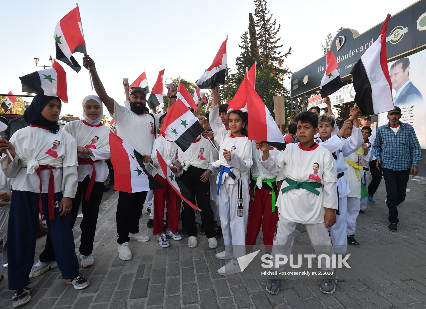 Syria President Supporters Rally